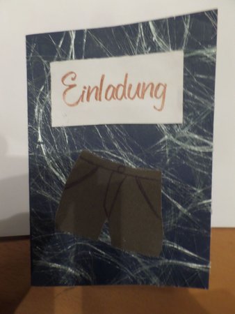 Einladungen basteln für den Jeansball der Lj Kirchberg